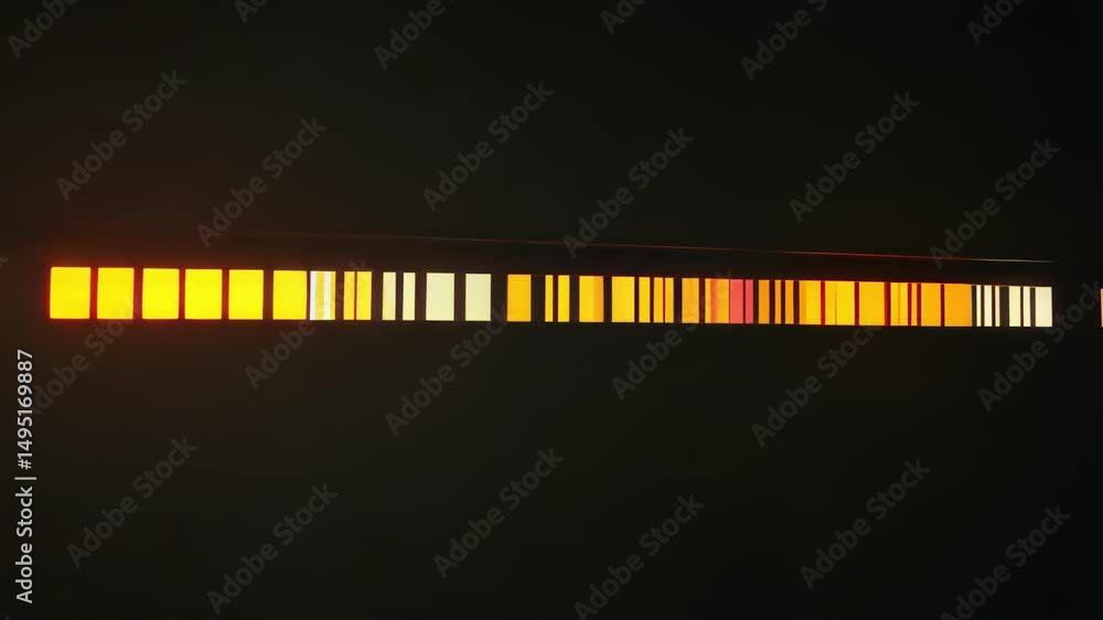 Poster abstract light panel emitting vivid colors in dark space emitting colorful blocks illumination