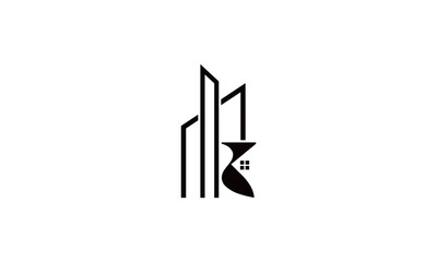 K logo design for architecture business