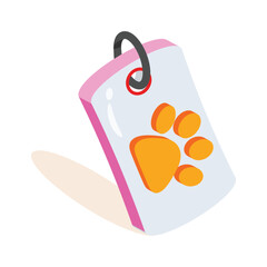 A 2d icon showing shiny pet tag charm
