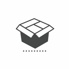 Vector icon template. Black and white cardboard icon design. Stock vector template.