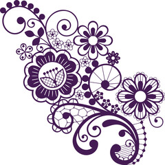 Beautiful flower art and mandala vector design
