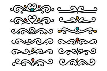 Elegant modern vector design featuring decorative borders and ornate flourishes for creative projects