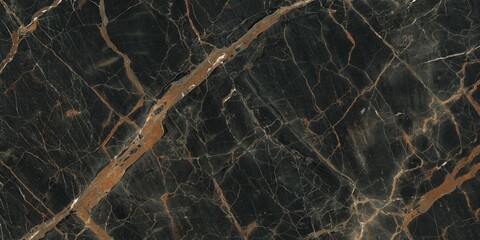 Glossy Black Marble texture background with high resolution, Italian marble slab, texture for flooring and wall. 3D Rendering. High Resolution.