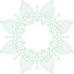 Beautiful flower art and mandala vector design