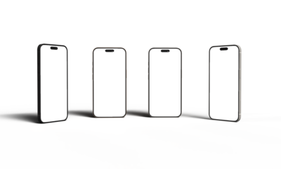 smartphone mobile object tablet mockup device display white color isolate frame technology electronic blank empty telephone mockup present advertisement education network smartphone mobile marketing 