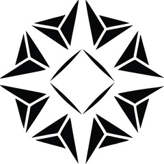 Simple geometric triangle logo design with symmetrical centered shape