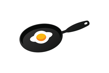 fried egg in a frying pan
