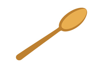 wooden spoon isolated on white