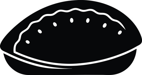 black and white bread with holes