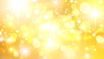 Obraz premium Gold golden sparkling glitter orbs background bokeh