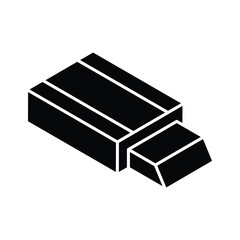 Check out this isometric filled icon of eraser