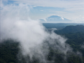 Aerial view on volcano landscape in Nicaragua