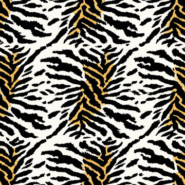 tiger fur texture vector design illustration 