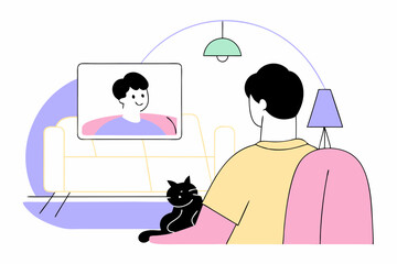 girl and cat