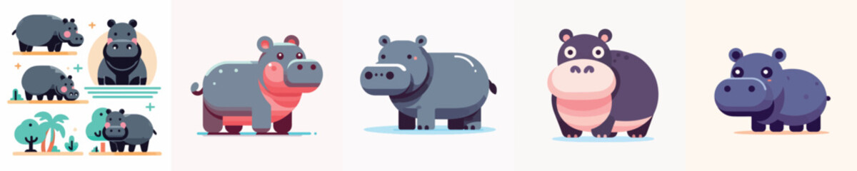 Vector of a Hippopotamus