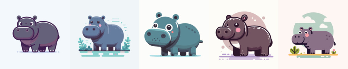 Vector of a Hippopotamus