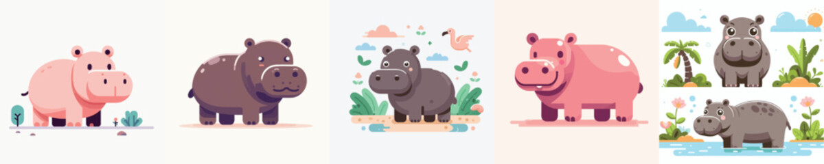 Vector of a Hippopotamus