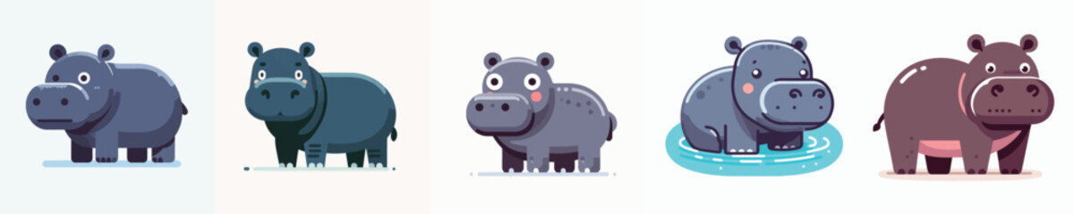 Vector of a Hippopotamus