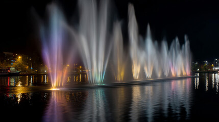 Dancing fountains.