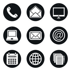 compute monitor illustration icon set