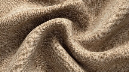 Textured Fabric Close-Up: Beige Linen Drape