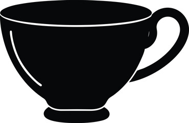 black cup isolated on white