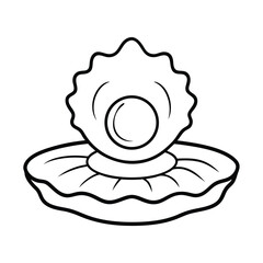 Ancient Oyster With Pearl On Stone Temple Floor