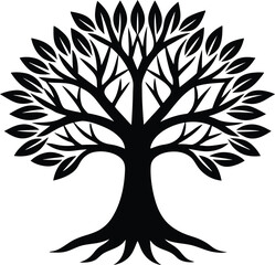 Obraz premium tree silhouette vector