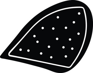 black and white vector illustration of a red and white