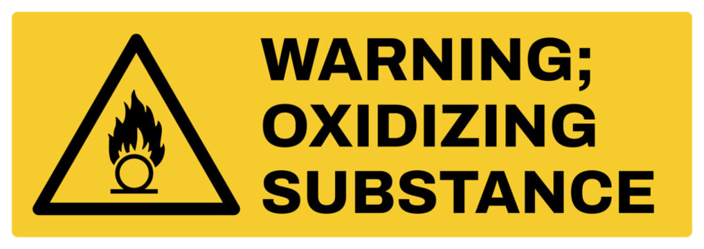 warning safety signs v2 uppercase text_warning ; oxidizing substance_landscape size 1/2 a4,a3,a2,a1 