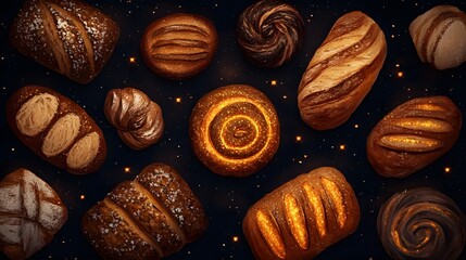 Enchanting fantasy breads in a magical bakery