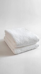 Two White Towels Folded