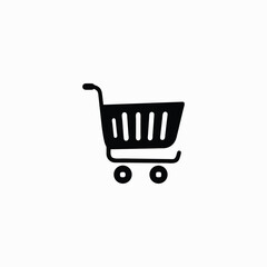 Shopping cart icon for e-commerce and retail.