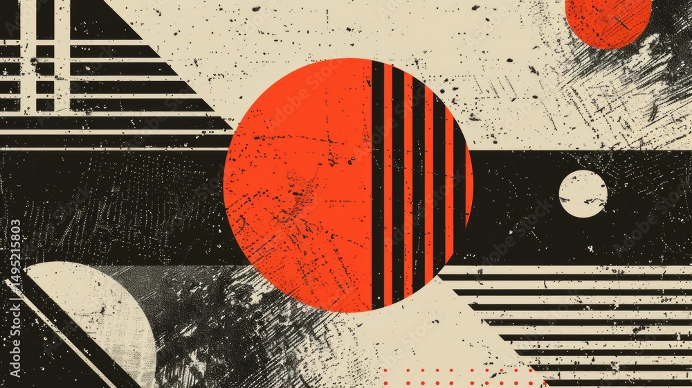 Poster contrasting colors and patterns adds depth and visual interest, making this design perfect for moder