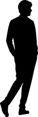 man full body black silhouette