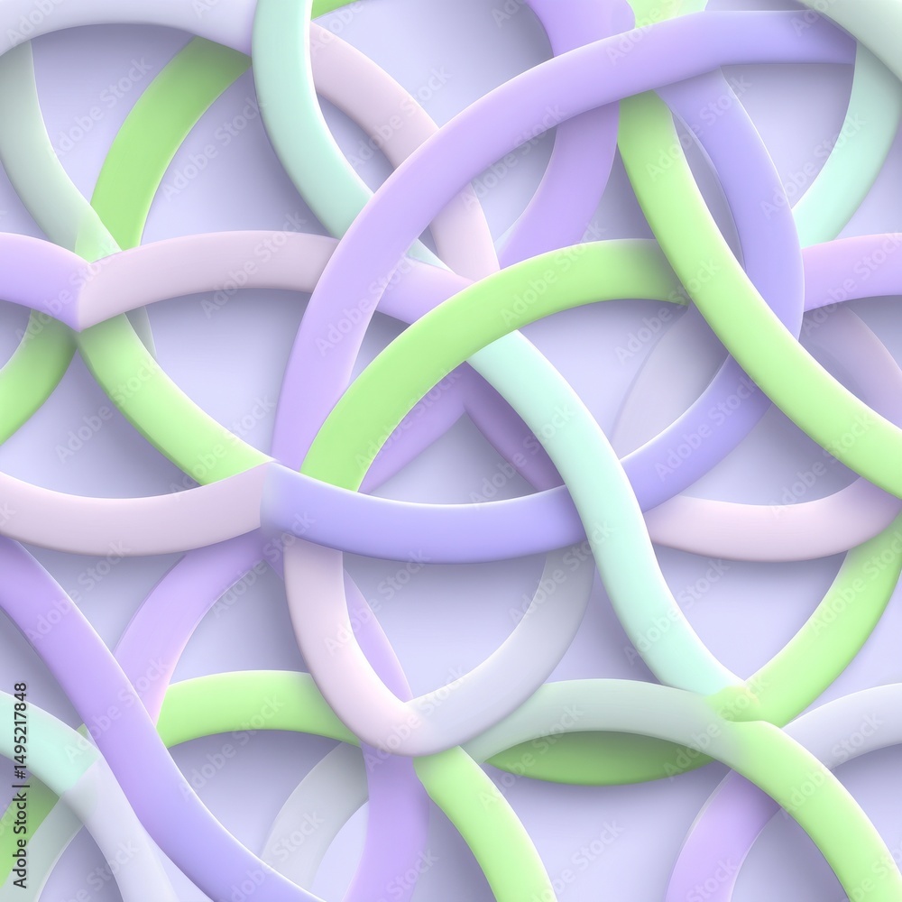 Poster a retro-futuristic vibe is conveyed through a seamless geometric pattern, where green abstract shape