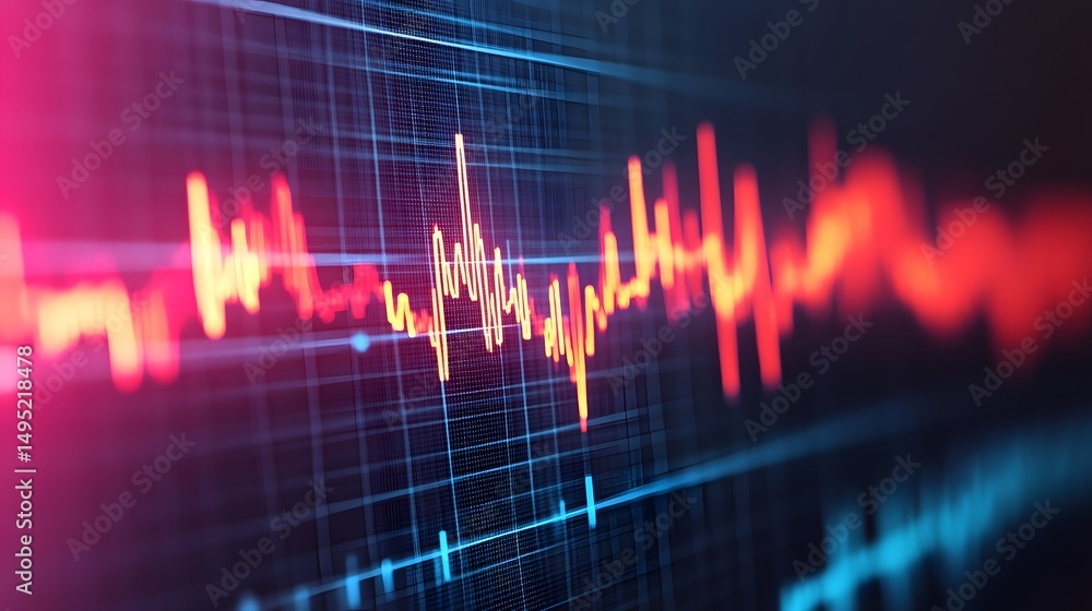 Poster seismic tremor waveform chart illustrating quake detection tools