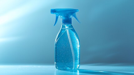 Blue spray bottle, cleaning product