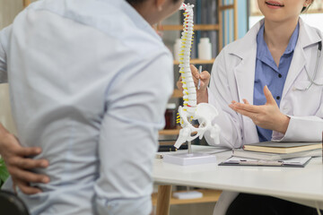 patient experienced pain in the spine and sought advice from a doctor so that the doctor could...
