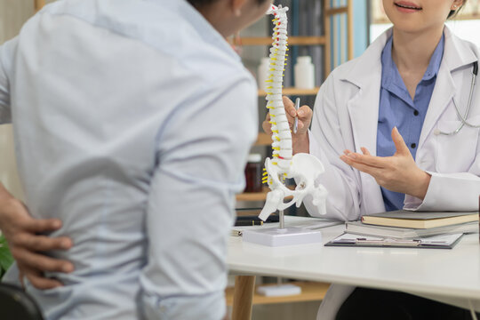 patient experienced pain in the spine and sought advice from a doctor so that the doctor could diagnose and treat the back pain because the back pain made it impossible for him to live his normal life
