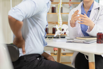 patient experienced pain in the spine and sought advice from a doctor so that the doctor could...