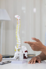 patient experienced pain in the spine and sought advice from a doctor so that the doctor could diagnose and treat the back pain because the back pain made it impossible for him to live his normal life