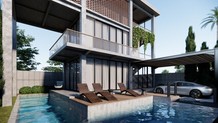 INDUSTRIAL HOUSE RENDER