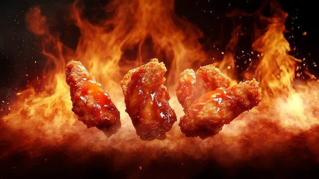 Fiery Hot Buffalo Wings with Red Sauce