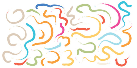 Hand drawn organic rectangle frames. Abstract doodle liquid shapes. Organic free flat blobs. Irregular fluid bubbles. Empty text box. Vector illustration isolated on white background.