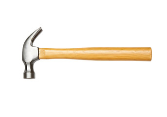 Wooden-Handled Claw Hammer Isolated on transparent background