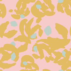Floral seamless pattern with flowers. Vector pink background, design, print