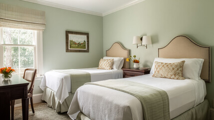 Elegant English country interior decor and design, featuring floral patterns, cosy textures, and sophisticated furnishings