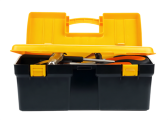  yellow and black Plastic box tool isolated on wite background.PNG