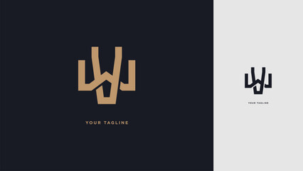 WV or VW Logo &ndash; Minimalist Design
